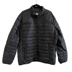 GAP  Black Puffer Jacket Lightweight Down Filled Size Extra Large